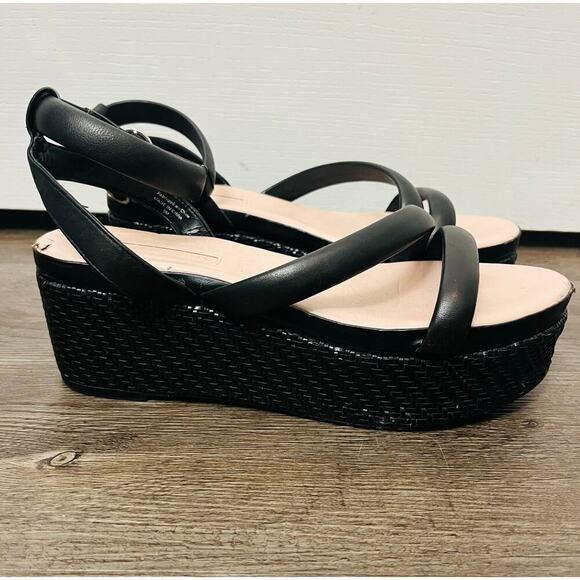 Avec Les Filles Sandals Black. Chunky platform ankle strap. - Picture 4 of 8